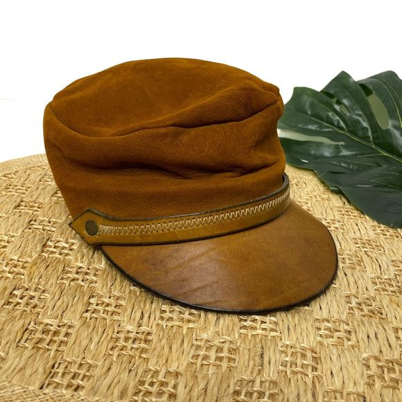 suede baker boy hat